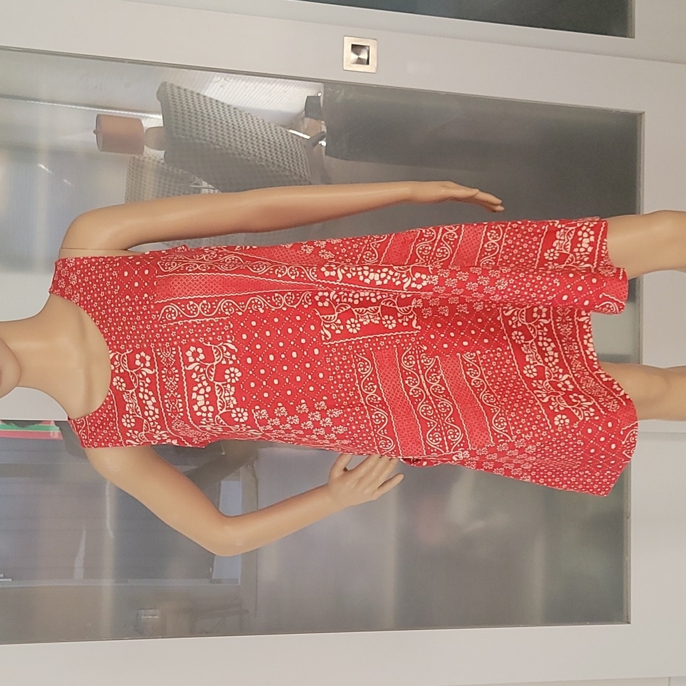 Rachel Zoe A-Line Mia Linen Print Dress w/Pockets-NEW!